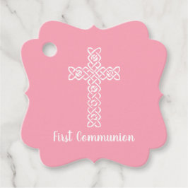 クロス Flamingo Pink Communion Baptism Christen フェイバータグ