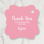 クロス Flamingo Pink Communion Baptism Christen フェイバータグ (裏面)