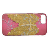 クロスwグリッターダイヤモンドジュエルルルルックエンジェルウィングス Case-Mate iPhoneケース (裏面(横))