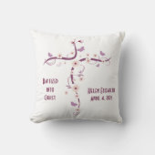 クロスw/フラワーバターBaptIsmalキープサプライ枕 クッション (正面)