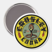 クロセリCobraエンジン動揺してヴィンテージサインレプロ マグネット (正面/裏面)
