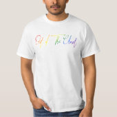 クロゼットのLGBTレインボーフラッグの手書き Tシャツ (正面)