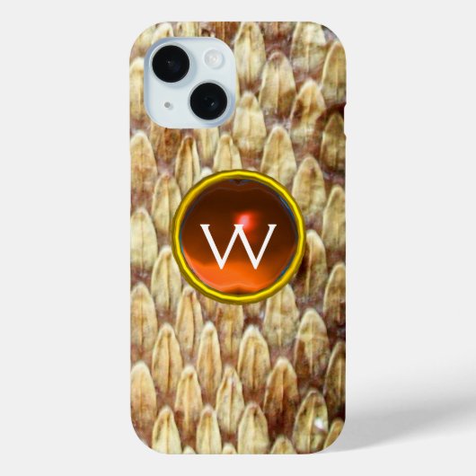 クロタラスオレンジジェムモノグラム Case-Mate iPhoneケース (裏面)