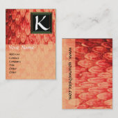 クロタラススクエアモノグラムオレンジ白黒 名刺 (正面/裏面)