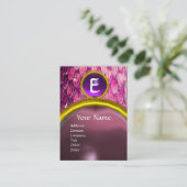 クロタラスモノグラムアメジスト、明るいはっきりしたピンクの紫 名刺 (スタンド正面)