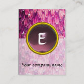 クロタラスモノグラムアメジスト、明るいはっきりしたピンクの紫 名刺 (裏面)