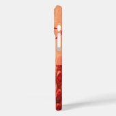 クロタラスモノグラム赤ピンク明るい赤紫色 Case-Mate iPhoneケース (裏面 / 左)