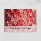 クロタラスモノグラム、赤色金ゴールド金属紙 名刺 (裏面)