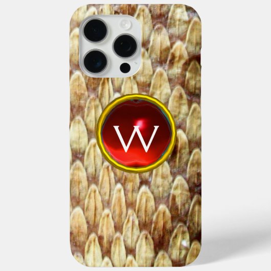 クロタラス赤ルビー宝石モノグラム Case-Mate iPhoneケース (裏面)