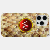 クロタラス赤ルビー宝石モノグラム Case-Mate iPhoneケース (裏面 (横))