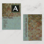 クロタラス/グレーブラウンカタツムケキンスクエアモノグラム 名刺 (正面/裏面)