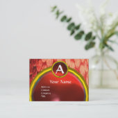 クロタラス/スネークスキン、赤ルビー宝石モノグラム金ゴールド 名刺 (スタンド正面)