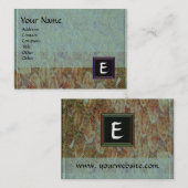 クロタラス・モノグラム、明はっきりしたるい茶色の黒い灰色 名刺 (正面/裏面)