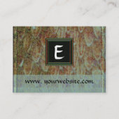 クロタラス・モノグラム、明はっきりしたるい茶色の黒い灰色 名刺 (裏面)