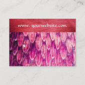 クロタロスモノグラムはっきりした、明るい黒ピンク赤シルク 名刺 (裏面)