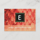 クロタロスモノグラムはっきりした、明るい黒ピンク赤 名刺 (裏面)