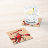 クロダディ赤いザリガニ スクエアペーパーコースター (インサイチュ)