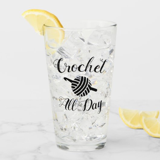 クロチェットオールデイヤーンボール&フッククラフツ タンブラーグラス (アイス正面)