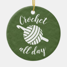 クロチェットオールデイヤーンボール+フック工芸品 セラミックオーナメント