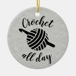クロチェットオールデイヤーンボール+フック工芸品 セラミックオーナメント