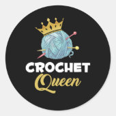 クロチェットクイーンクラフトヤーンクロシェータユーモア ラウンドシール (正面)