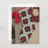 クロチェットクリスマスストッキング シーズンポストカード (正面/裏面)