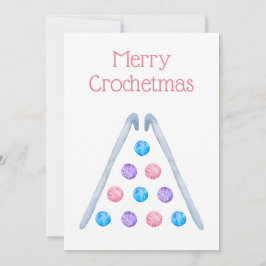 クロチェットクリスマス水彩カラー糸 シーズンカード