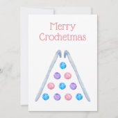 クロチェットクリスマス水彩カラー糸 シーズンカード (正面)