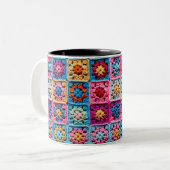 クロチェットグラニースクエアクラフト ツートーンマグカップ (正面左)