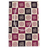 クロチェットグラニースクエアパターン ミディアムペーパーバッグ (正面)