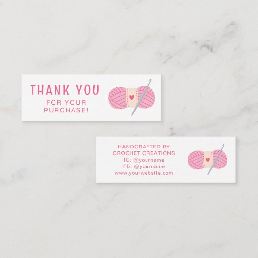 クロチェットサンキュースモールビジネスクロシェ スキニー名刺 (正面/裏面)