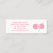 クロチェットサンキュースモールビジネスクロシェ スキニー名刺 (裏面)