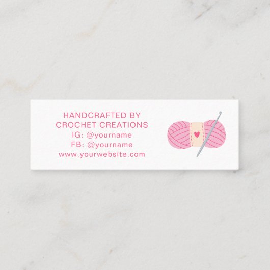 クロチェットサンキュースモールビジネスクロシェ スキニー名刺 (裏面)