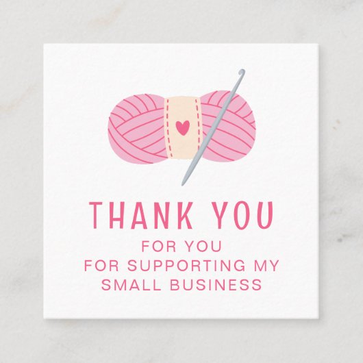 クロチェットサンキュースモールビジネスクロシェ スクエア名刺 (正面)