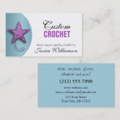クロチェットスター型糸パープルブルーの名刺 名刺 (正面/裏面)