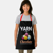 クロチェットチョコレート編み物クロシェ エプロン (インサイチュ)