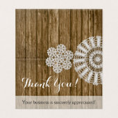 クロチェットドイ素朴リーウッドカントリーサンキューカード (外部フラット)