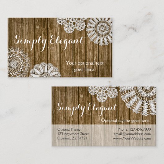 クロチェットドイ素朴リーオンウッドカントリーファームハウス 名刺 (正面/裏面)