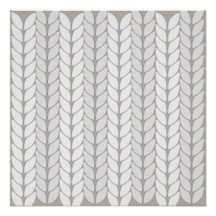 クロチェットパターンベージュニュートラル光沢ポスター