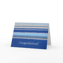 クロチェットパターン – 青ストライプ色