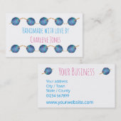 クロチェットフックと糸のカスタマイズ可能 名刺 (正面/裏面)