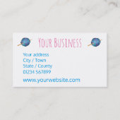 クロチェットフックと糸のカスタマイズ可能 名刺 (裏面)