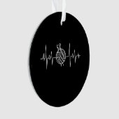 クロチェットフックウールハートビート オーナメント (正面)