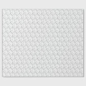 クロチェットフッククラフトフェイクシルバー箔 ラッピングペーパー (フラット)