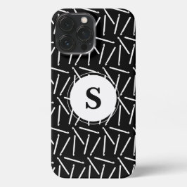 クロチェットフッククラフトモノグラム暗いiPhoneケース iPhone 13 Pro Maxケース