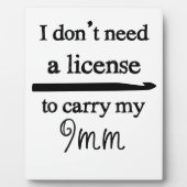 クロチェットフックライセンスカスタムカラーライト フォトプラーク (正面)