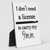 クロチェットフックライセンスカスタムカラーライト フォトプラーク (側面)