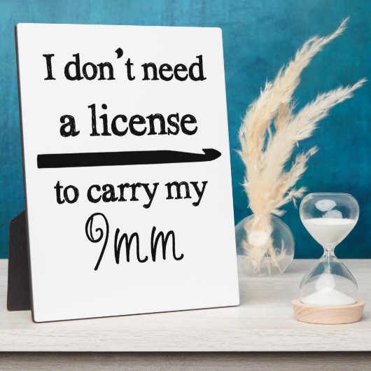 クロチェットフックライセンスカスタムカラーライト フォトプラーク (側面)