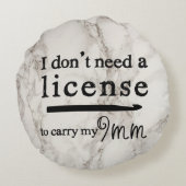 クロチェットフックライセンスクラフツ大理石デザイン ラウンドクッション (裏面)