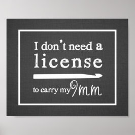 クロチェットフックライセンスクラフトルーム暗 ポスター